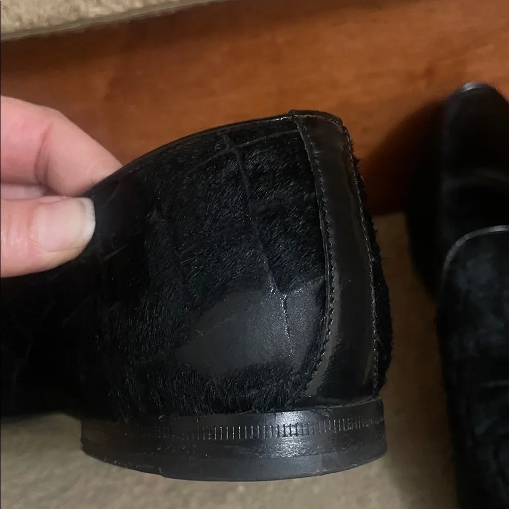 Jimmy Choo Black Textured Loafers